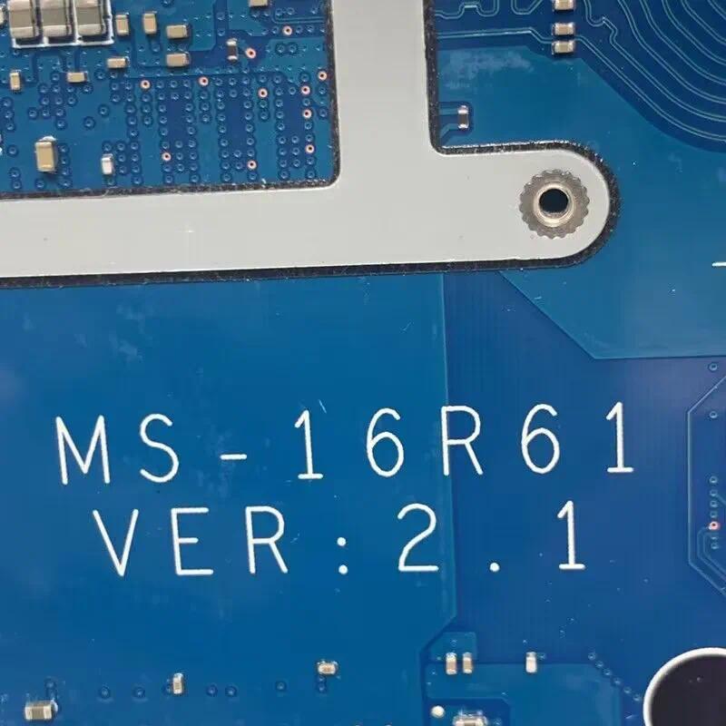 For MSI MS-16R61 VER:2.1 W/SRKT1 I5-11400H CPU Mainboard N18P-G61-A-A1 GTX1650 Laptop Motherboard 10