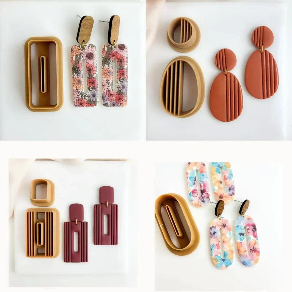 Ine Polymer Clay Cutter Unique Boho Clay Cutter Polymer Clay Stacker Cutters Polymer