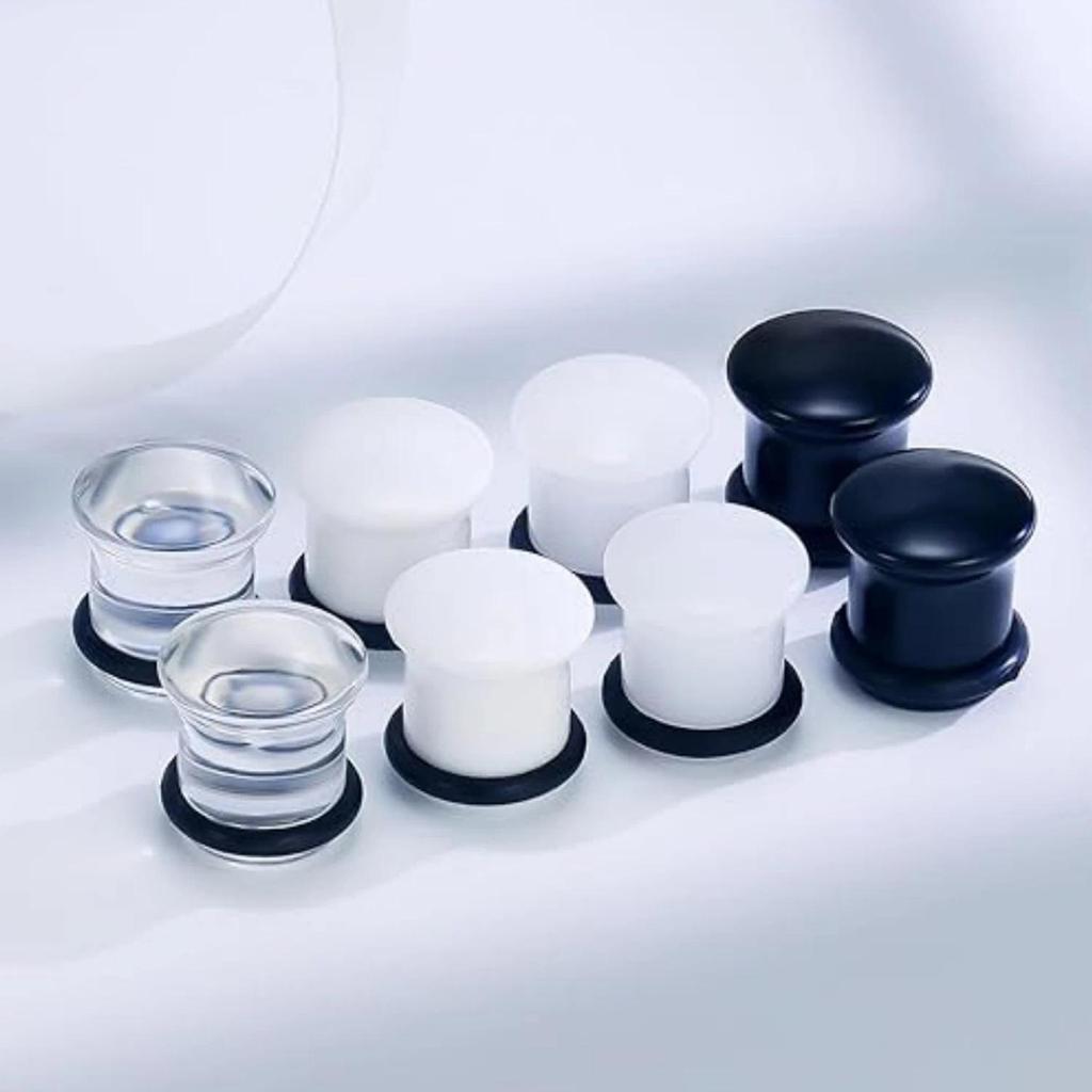 2pcs Ears Tunnels Plugs Acrylic Solid Plugs with O-Rings Ear Gauge Streting Expander Streter Plug Ea