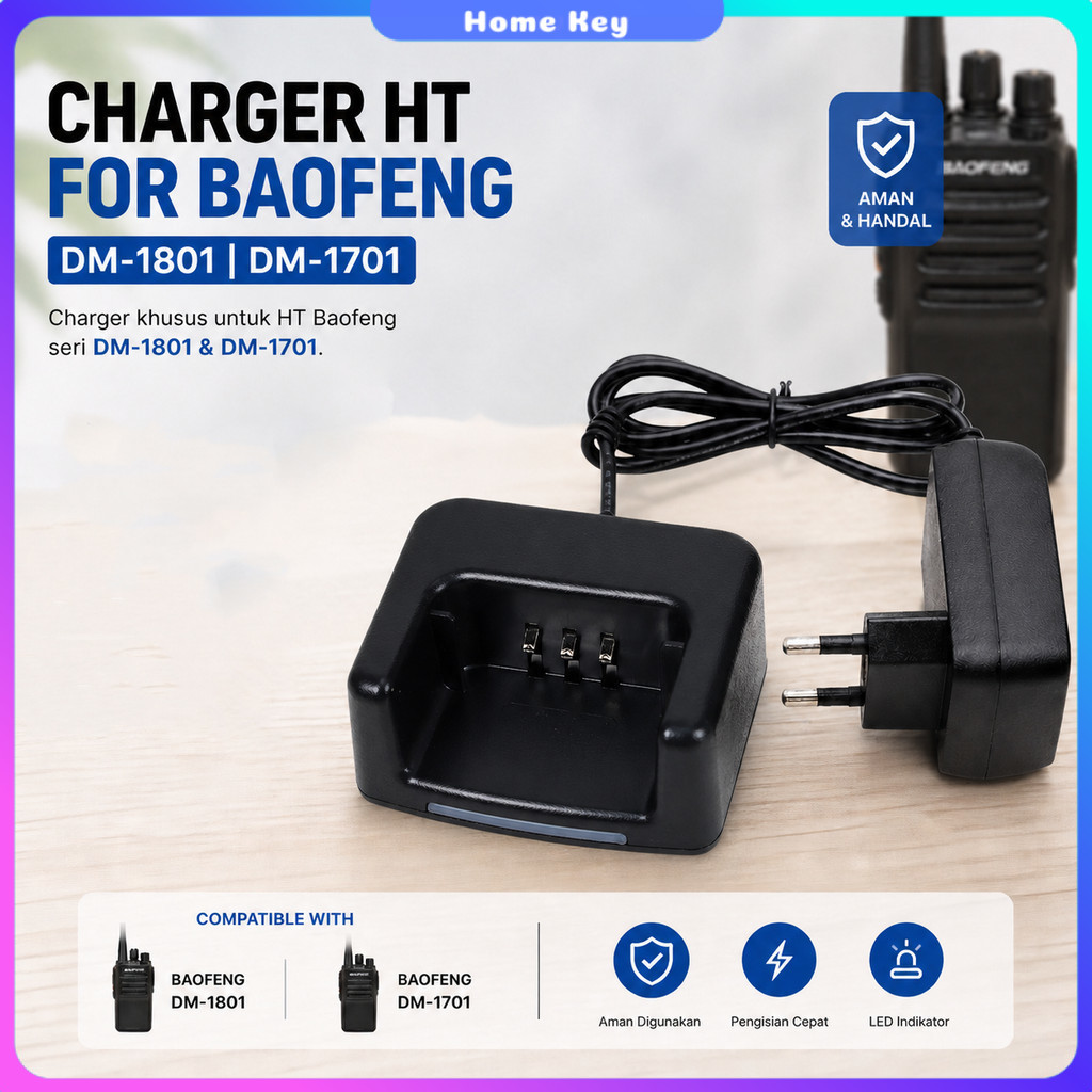 Baofeng Charger Baterai HT Walkie Talkie for Baofeng DM-1801 DM-1701 - DM-8