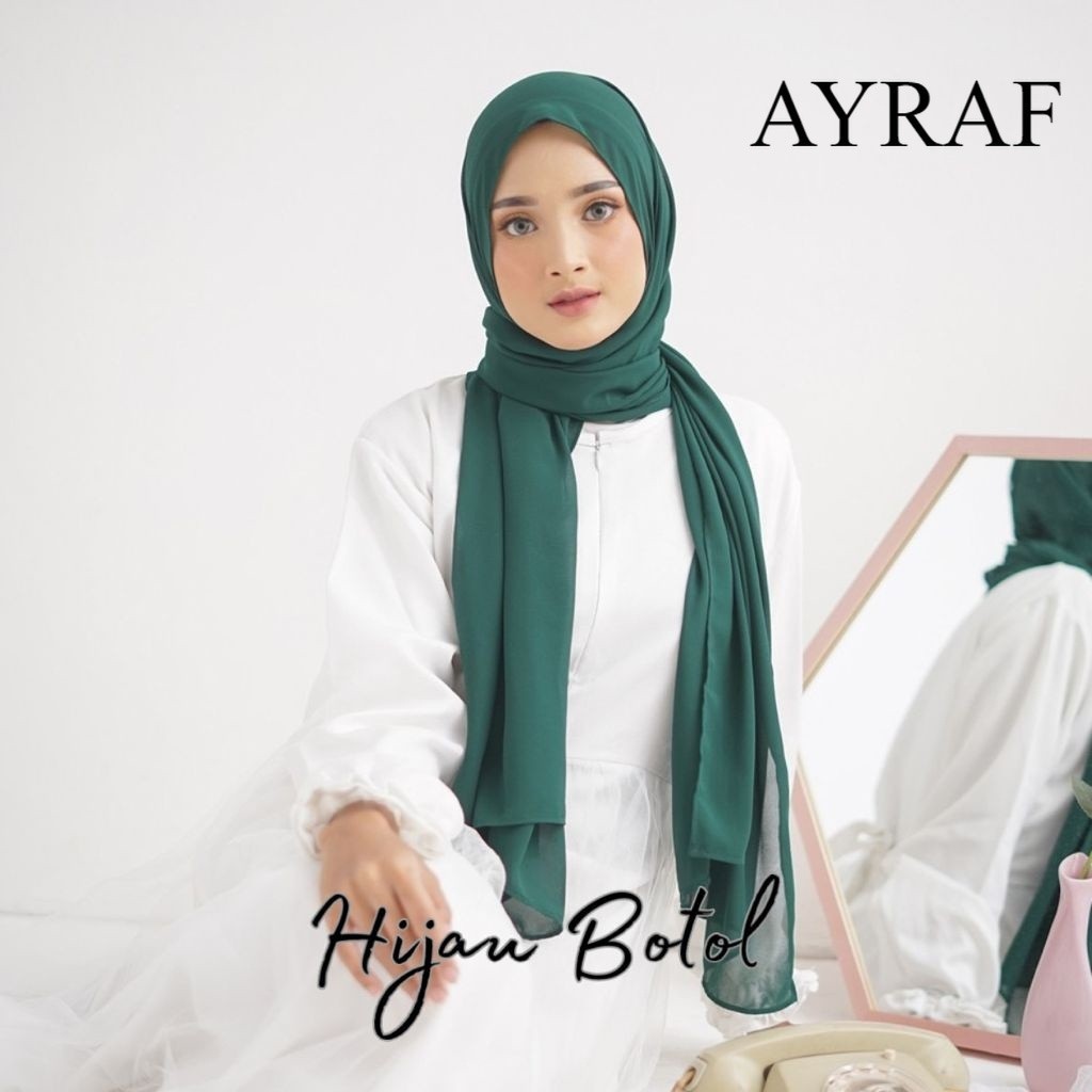 Pashmina Ceruty Babydoll Premium Hijab Wisuda Kondangan Elegant/ kerudung hijab panjang basic pashmi