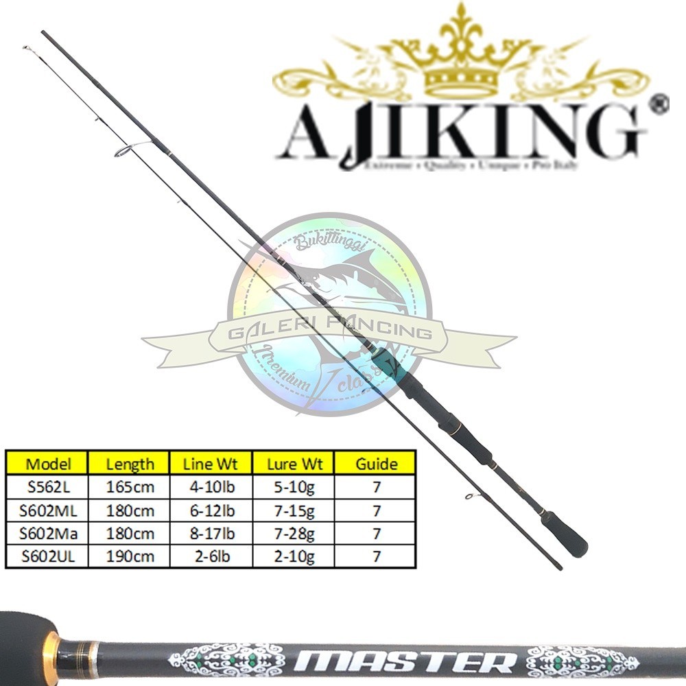 Joran Pancing Ajiking Master 562L 602ML 602M 602UL 165cm 180cm