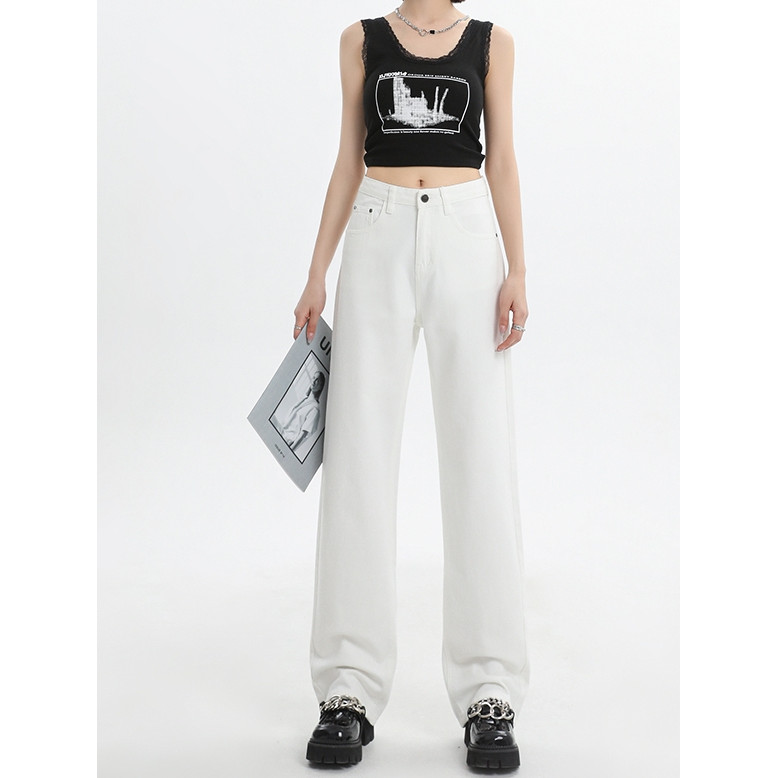 [Harga Terjangkau] Dust Celana Wanita Jeans Premium Bawahan Highwaist Celana Kulot Jeans Wanita