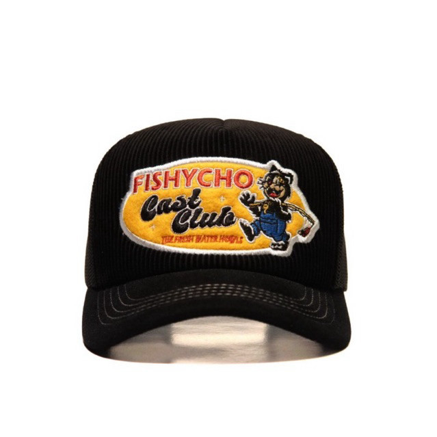 RANUWI Fishycho Larry Throw Trucker Hat Black Edition