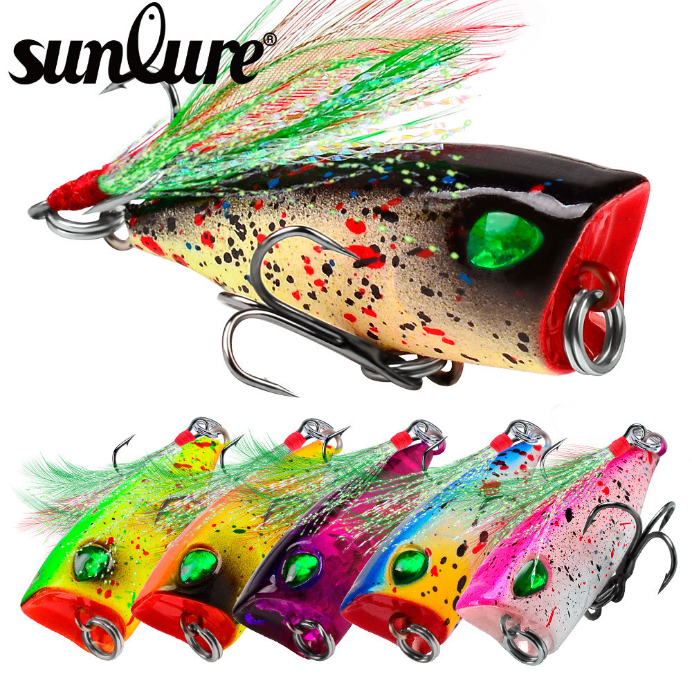 SUNLURE Lure Popper 4cm 3.5g Popper Mini Floating