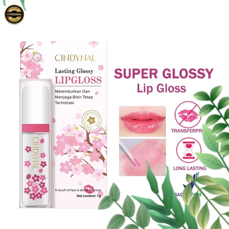 For Salle Cindynal Lip Gloss Long Lasting Bpom Bening Warna Ringan Dibibir miniiso~