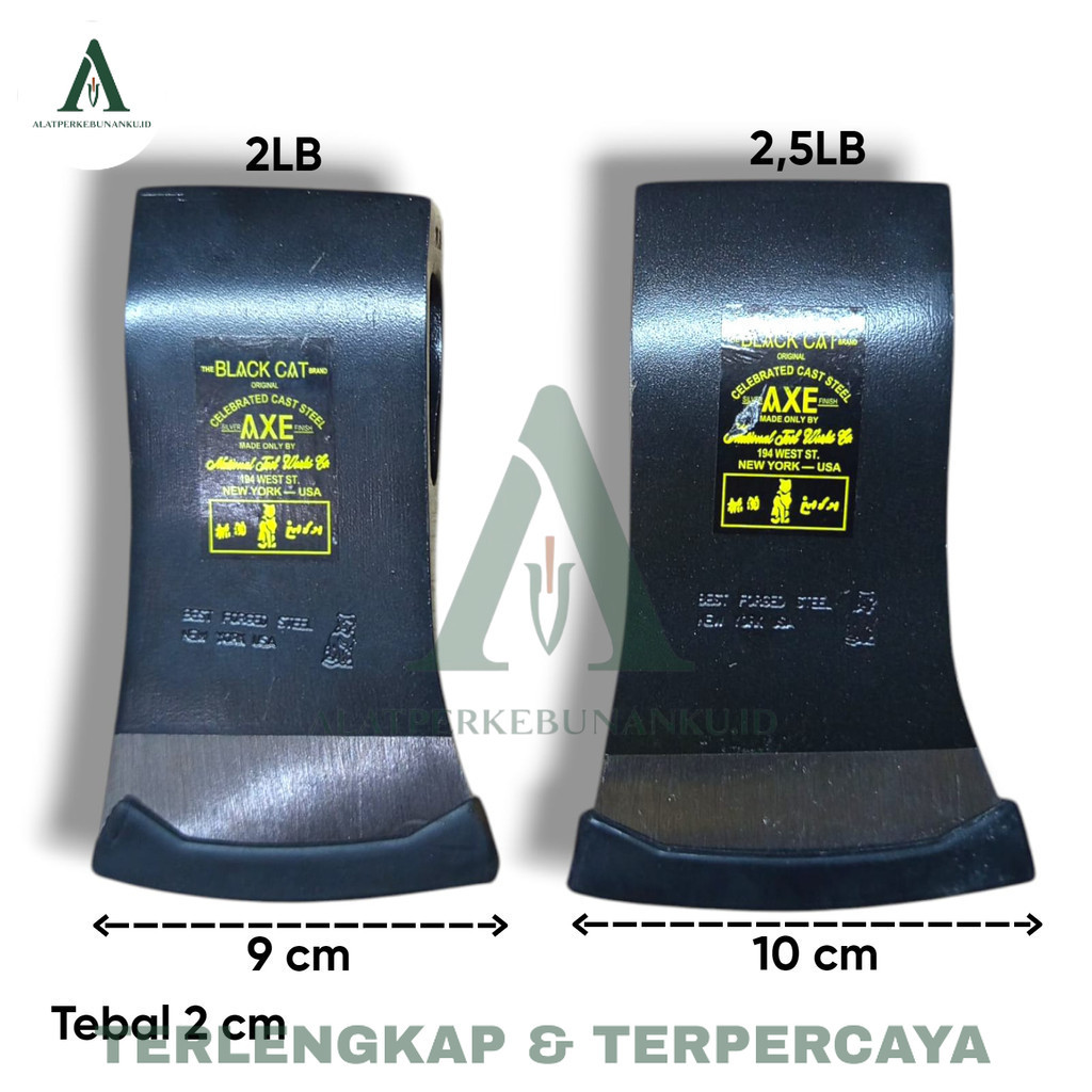 KAMPAK KAYU MERK BLACKCAT 2,5LB DAN 2LB ORIGINAL BAJA TEBAL PREMIUM (ALATPERKEBUNANKU.ID)