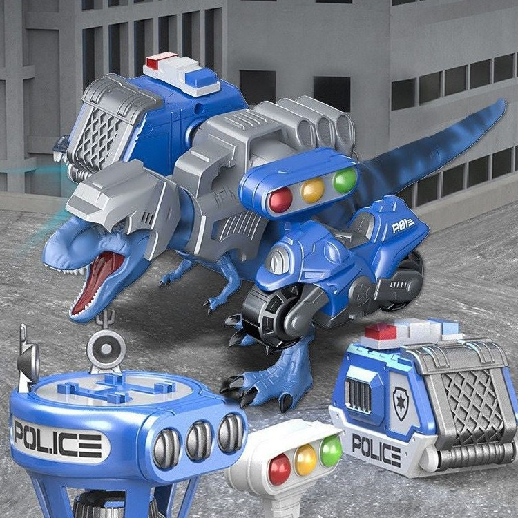 Mainan Robot Dinosaurus Eone Dino Team KL / Action Figure Dino Lampu & Suara Bisa Gabung