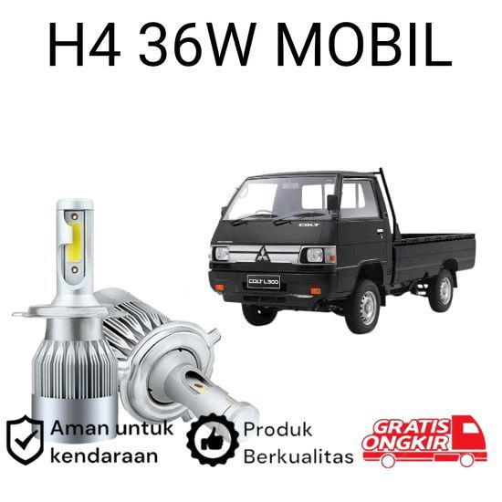 2pcs Lampu Utama LED H4 COB 36Watt Mobil Mitsubishi L300 Koko