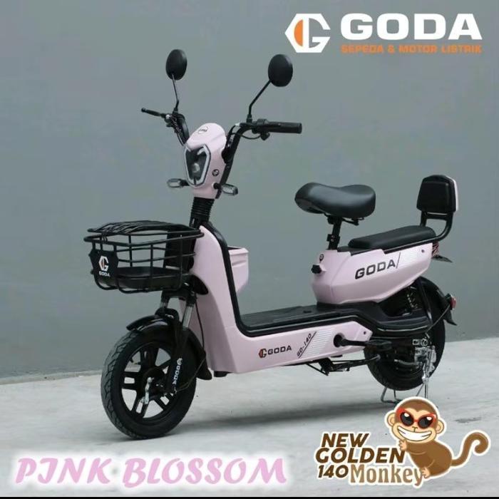 Sepeda Listrik GODA New original harga promo Motor - PINK