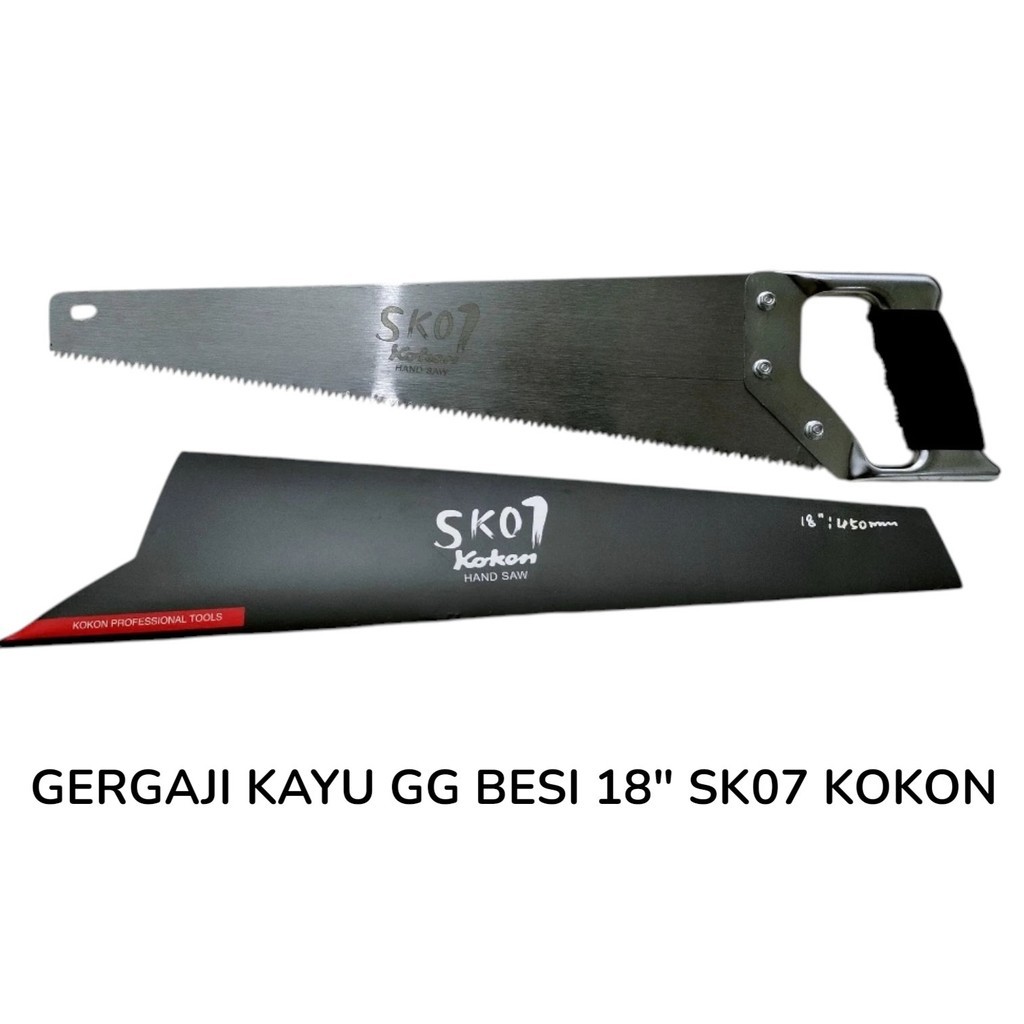 Gergaji Kayu Kokon SK07 Gagang Besi Stainless 18" 450mm