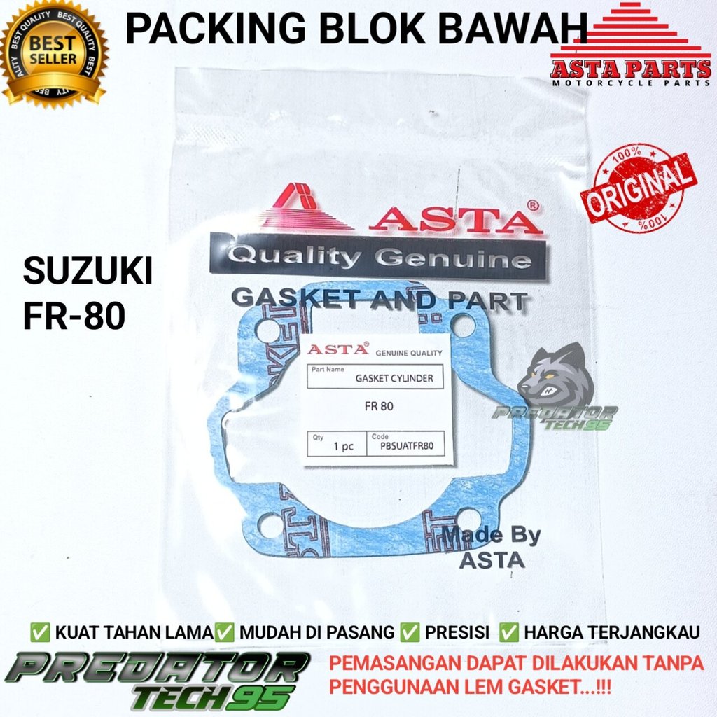 PAKING GASKET BLOK BORING BAWAH ASTA SUZUKI FR80 FR 80