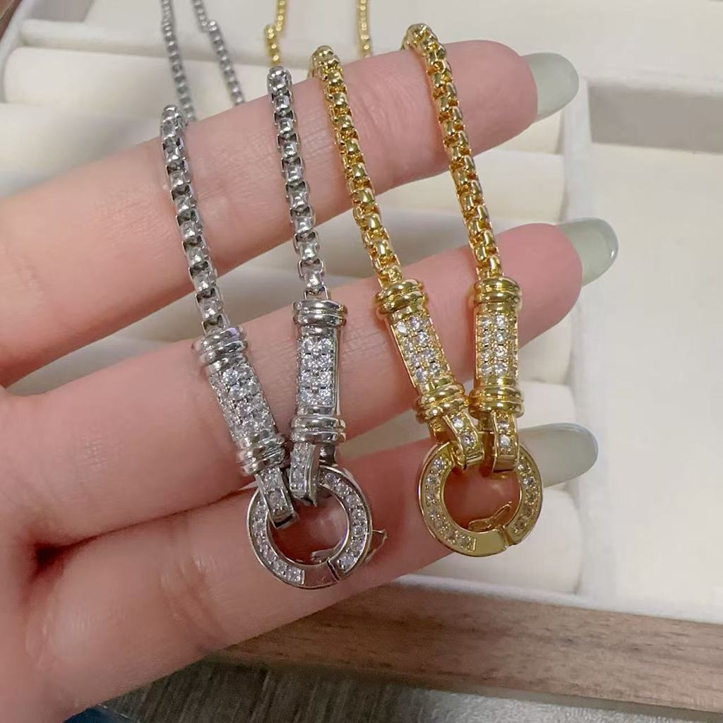 Kalung Gesper Bor Persegi Amulet Buddha Thailand Tali Gantung Liontin Jade Mewah