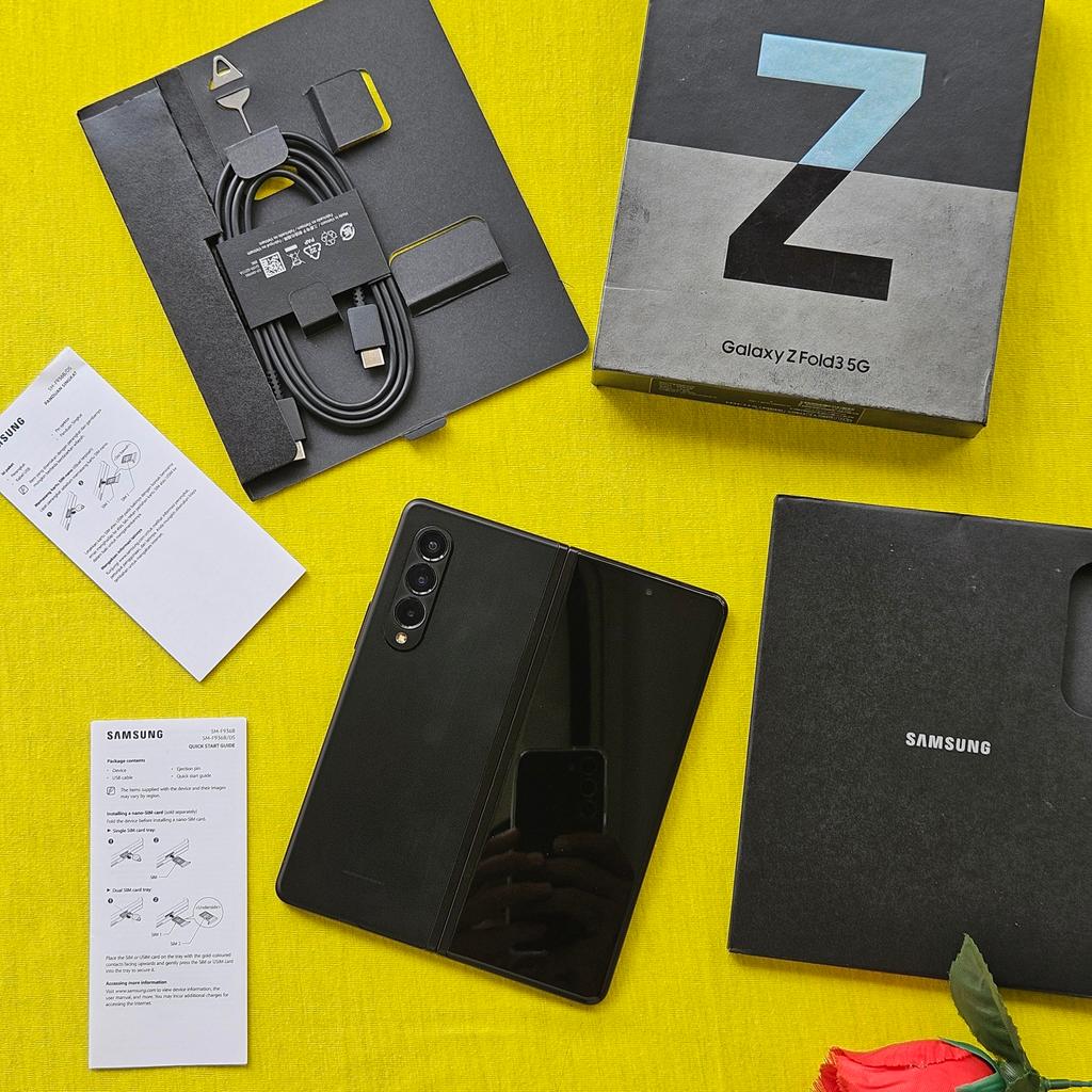 SAMSUNG GALAXY Z FOLD 3 5G 12/256 GB SEIN Resmi Indonesia (Second preloved Terawat)