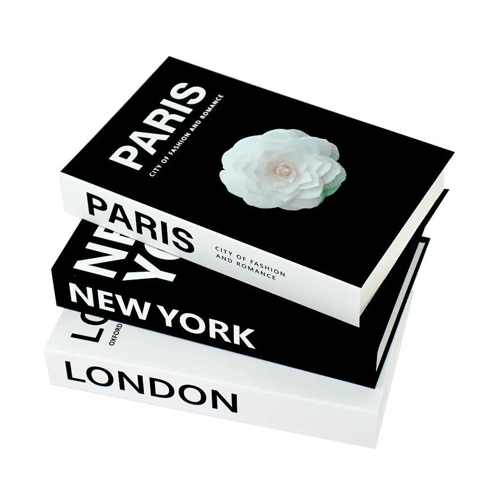 3PcsSet Fake Books Set for Decoration Coffee Table Ornaments Modern Home Decoration Luxury Faux Book