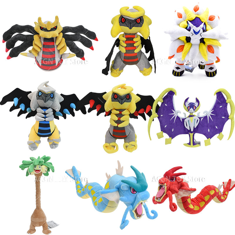 9 Styles Pokemon Plush Origin Forme Giratina Solgaleo Lunala Exeggutor Grados Soft Stuffed Toys Doll
