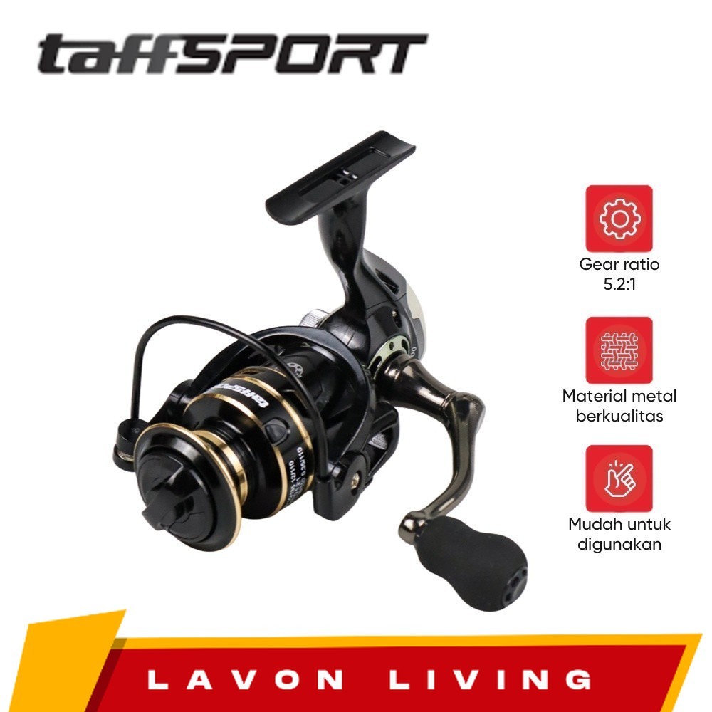 TAFFSPORT Gold Sharking Metal Reel Pancing Spinning 5.2:1 - NX4000