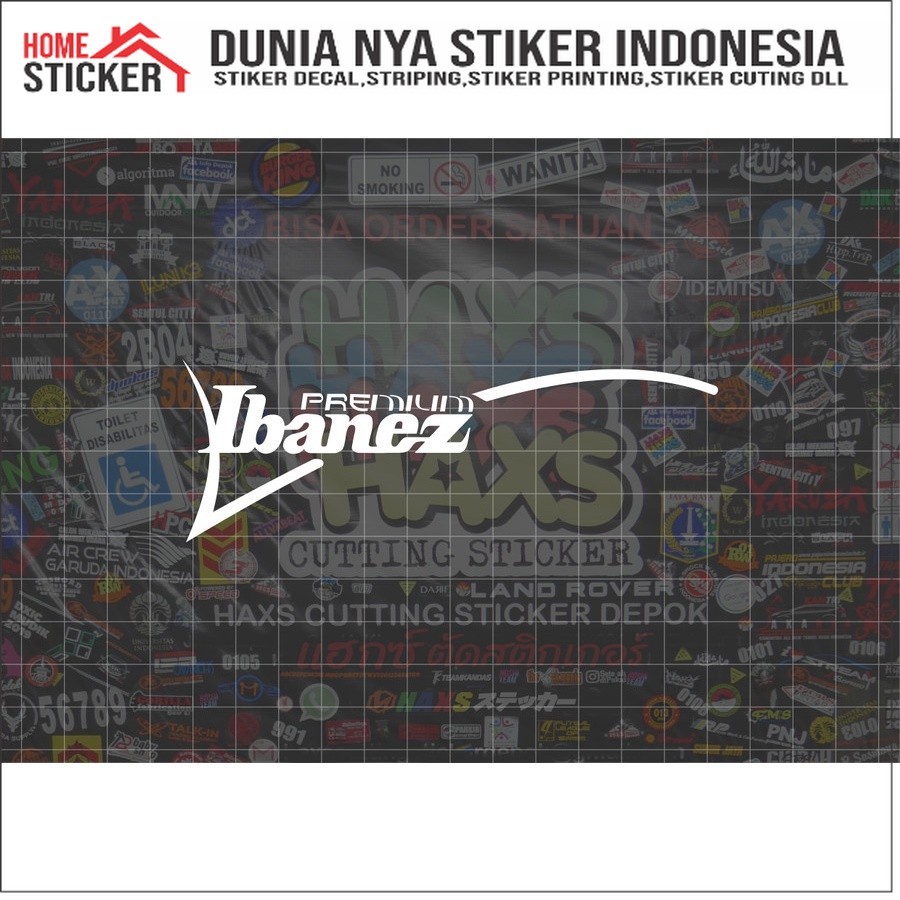 Cutting Sticker Logo Ibanez Premium