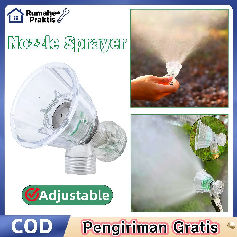 Nozzle Adjustable Nozzle Pistol Semprot Listrik Plastik Super Atomizing Alat Siram Taman Nosel Penye