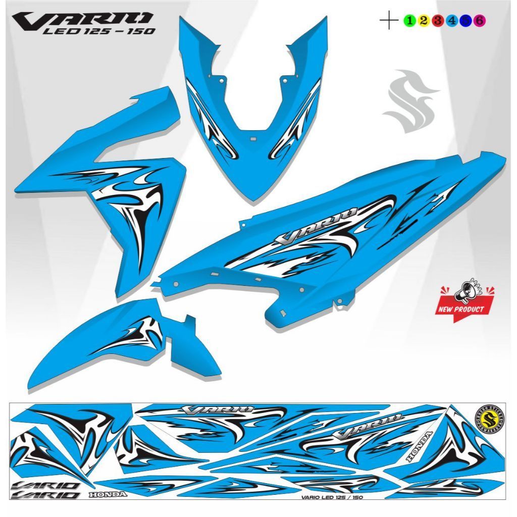 STICKER MOTIF VARIASI VARIASI VARIO 125 STRIPING VARIASI MOTOR VARIO LED
