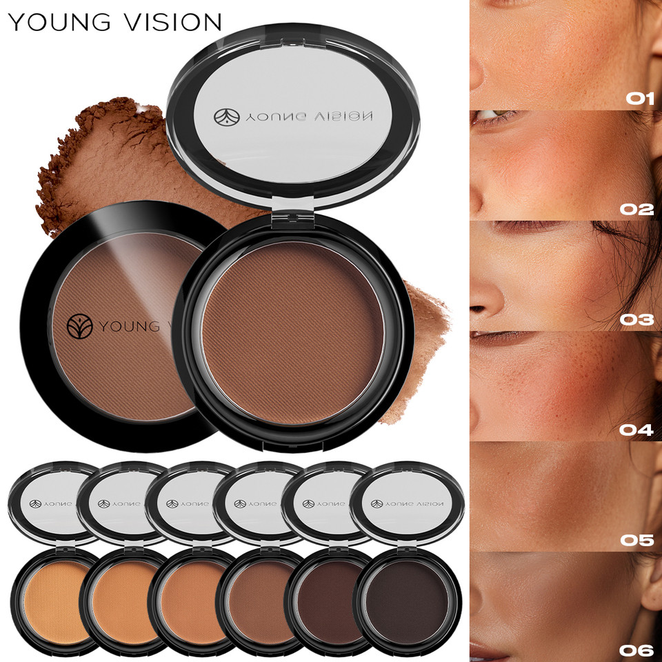 6 Colors Face Shadow Contouring Powder Makeup Monochrome Dark Wheat Skin Tone Bronzers Matte Shading
