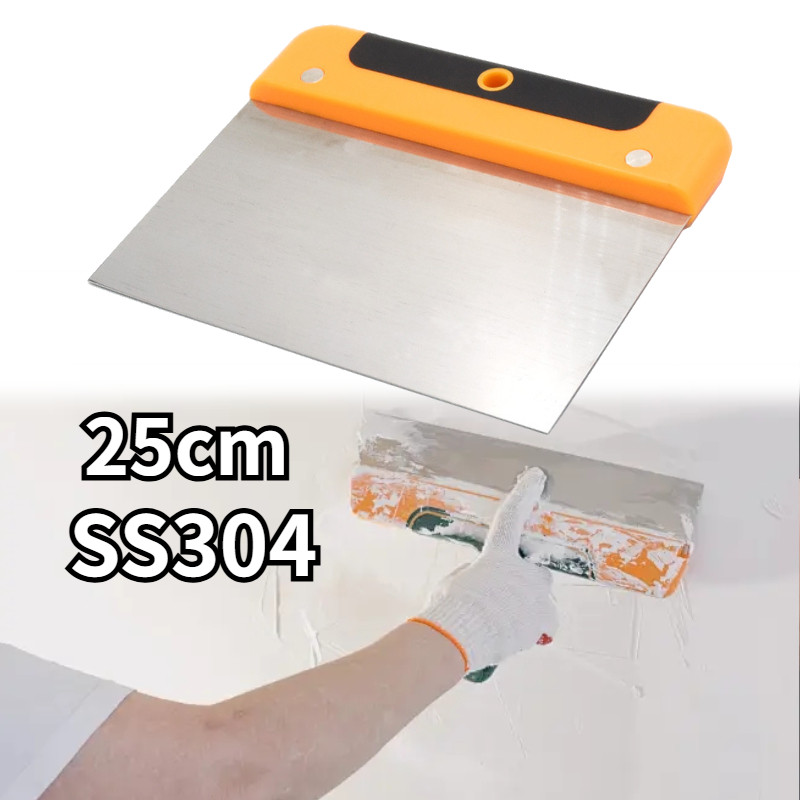 25cm Kape Gypsum Stainless Scraper Dempul Untuk Reparasi Drywall Alat Dempul Gypsum