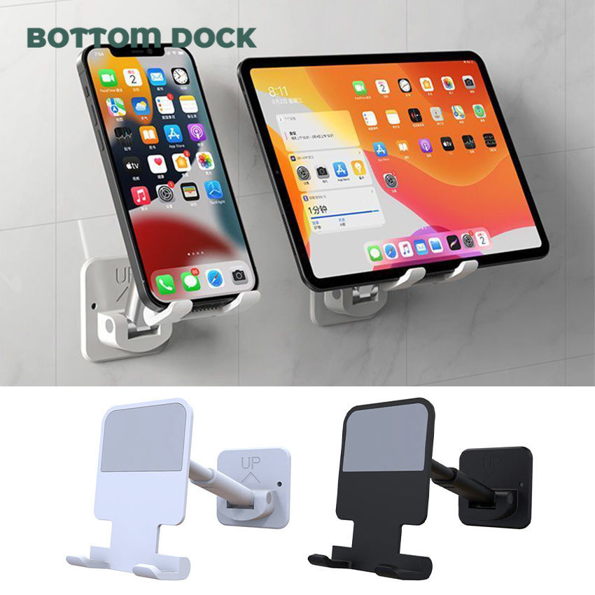 Bracket HP & Tablet Tempel Dinding Adjustable - Dudukan Gantungan Handphone Rotasi 360° untuk Kamar 