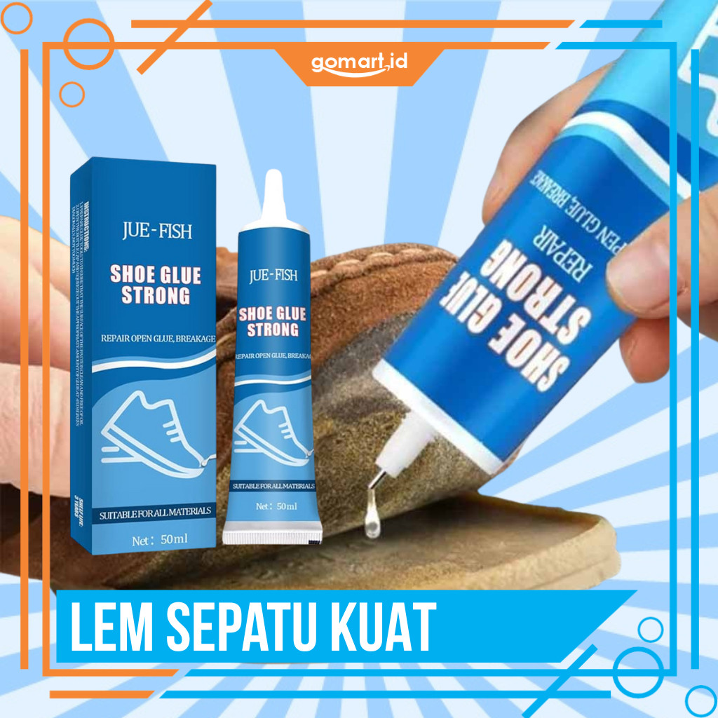 JUE-FISH Shoe Glue Strong - Lem Sepatu Super Kuat - Lem Gel Serbaguna Super Rekat - Perekat Sepatu