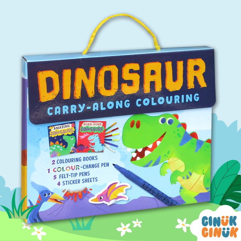 DINOSAUR Carry - Along Colouring Activity Pack