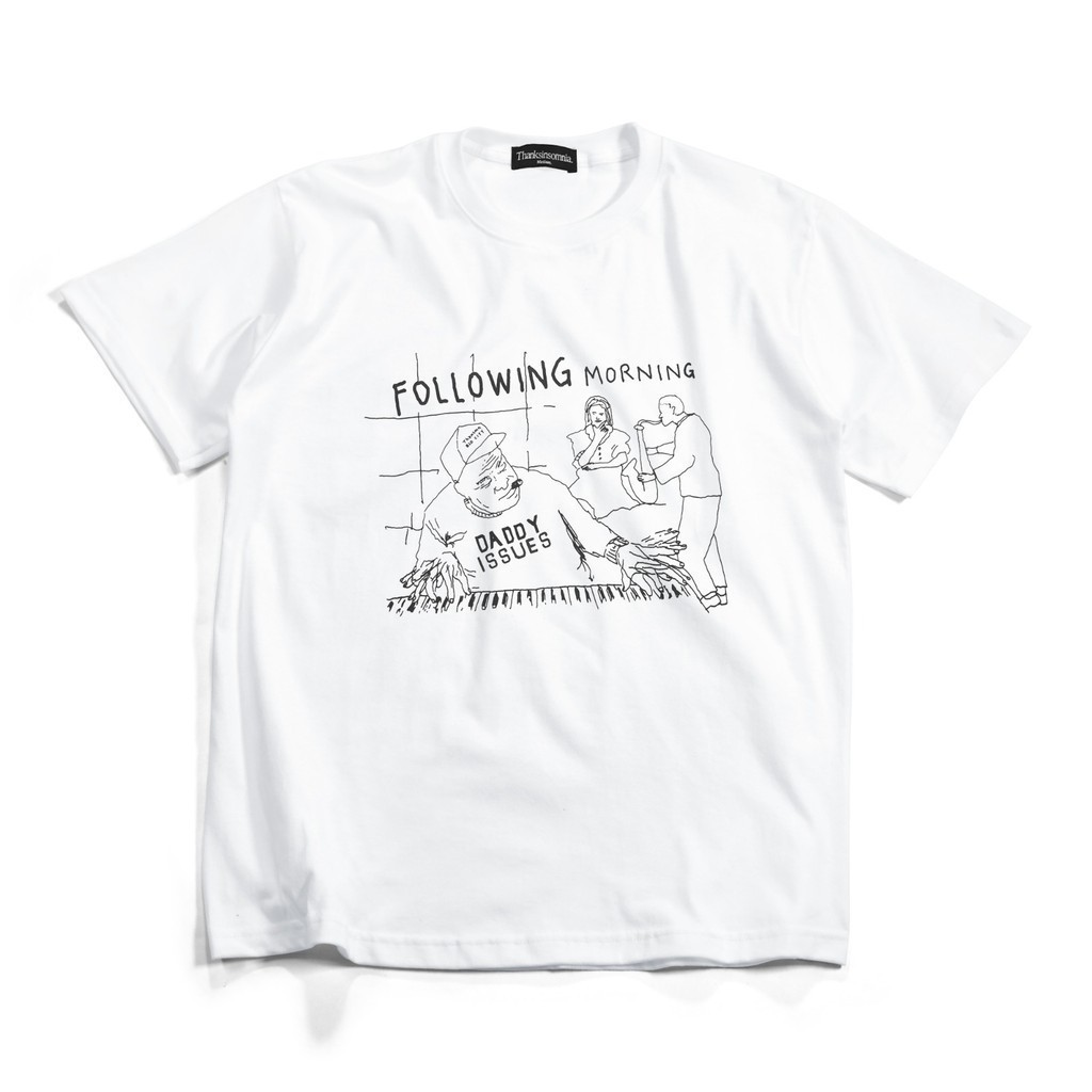 Tshirt Feyke White Thanksinsomnia 100% Original