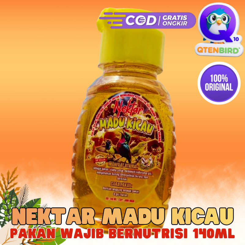 Nektar Madu Kicau 140ml Pakan Burung Pleci Kolibri Sogon Nutrisi Lengkap Penggacor Cepat Gacor