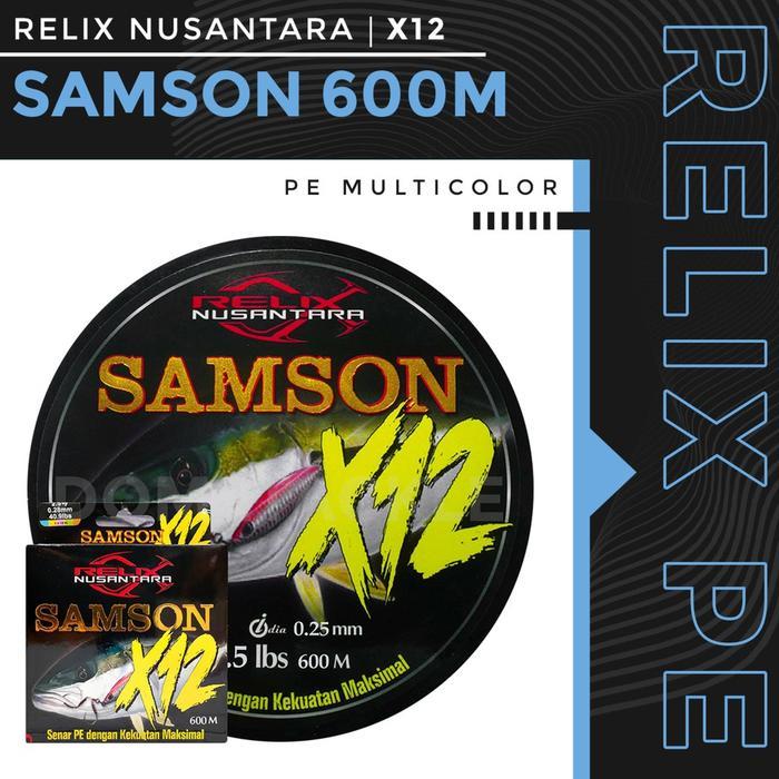 PE. RELIX NUSANTARA SAMSON X12 - 600m (Color MULTICOLOR) - PE 2.5 / 0.28mm