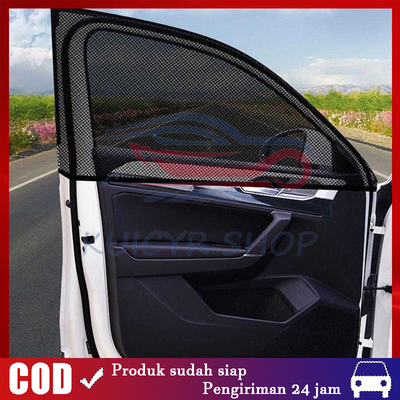 2 Pcs Tirai Pelindung Panas Jaring Jendela Pintu Mobil Anti Nyamuk Car Sunshade Sun Shade Sun Shade 