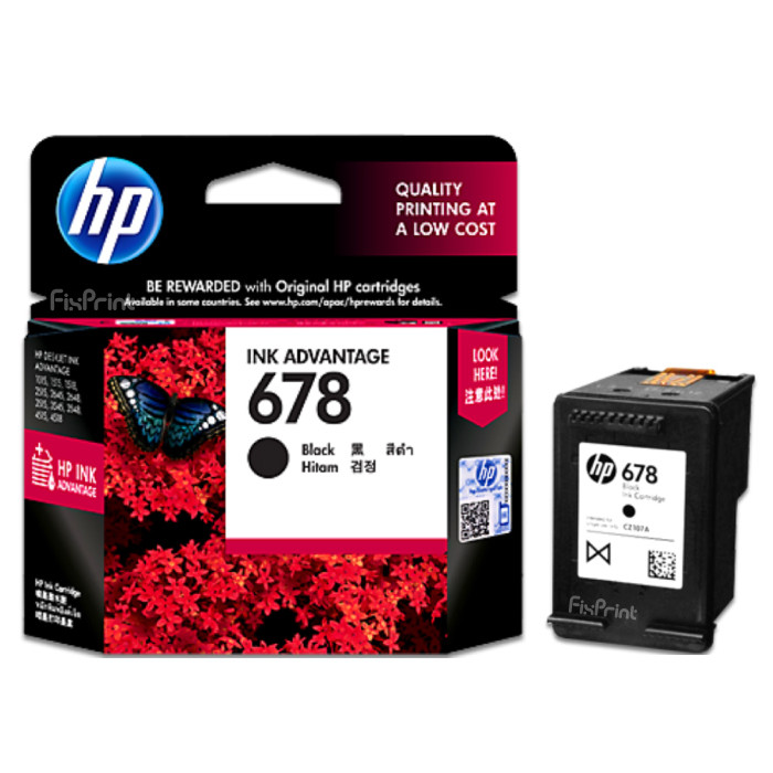 FixPrint Tinta Cartridge Printer HP 678 Black CZ107AA HP Deskjet 1515 2515