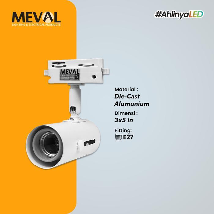MEVAL Lampu Sorot Rel Spot Track Light - Putih