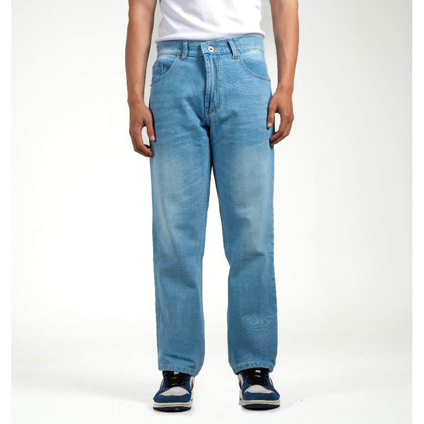Trondheim Celana Jeans Pria Reguler Denim Nemanja Biobleach