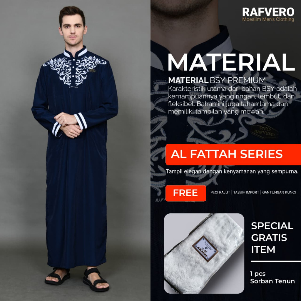 Gamis Pria AlFattah ORIGINAL RAFVERO - Gamis Jubah Pria - RAFVERO ORIGINAL