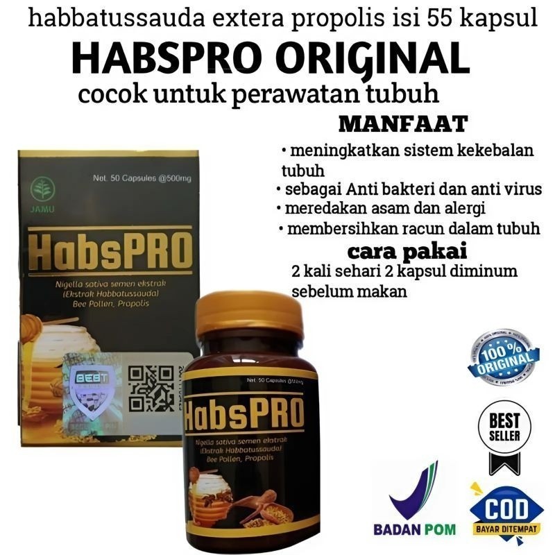 55 KAPSUL Habspro original 100% bpom obat herbal