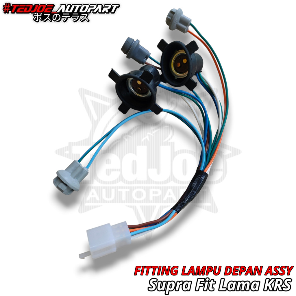 Fitting Lampu Depan Assy Honda Supra Fit Lama KRS | Socket Comp Headlight Assy Set Supra Fit Lama Se