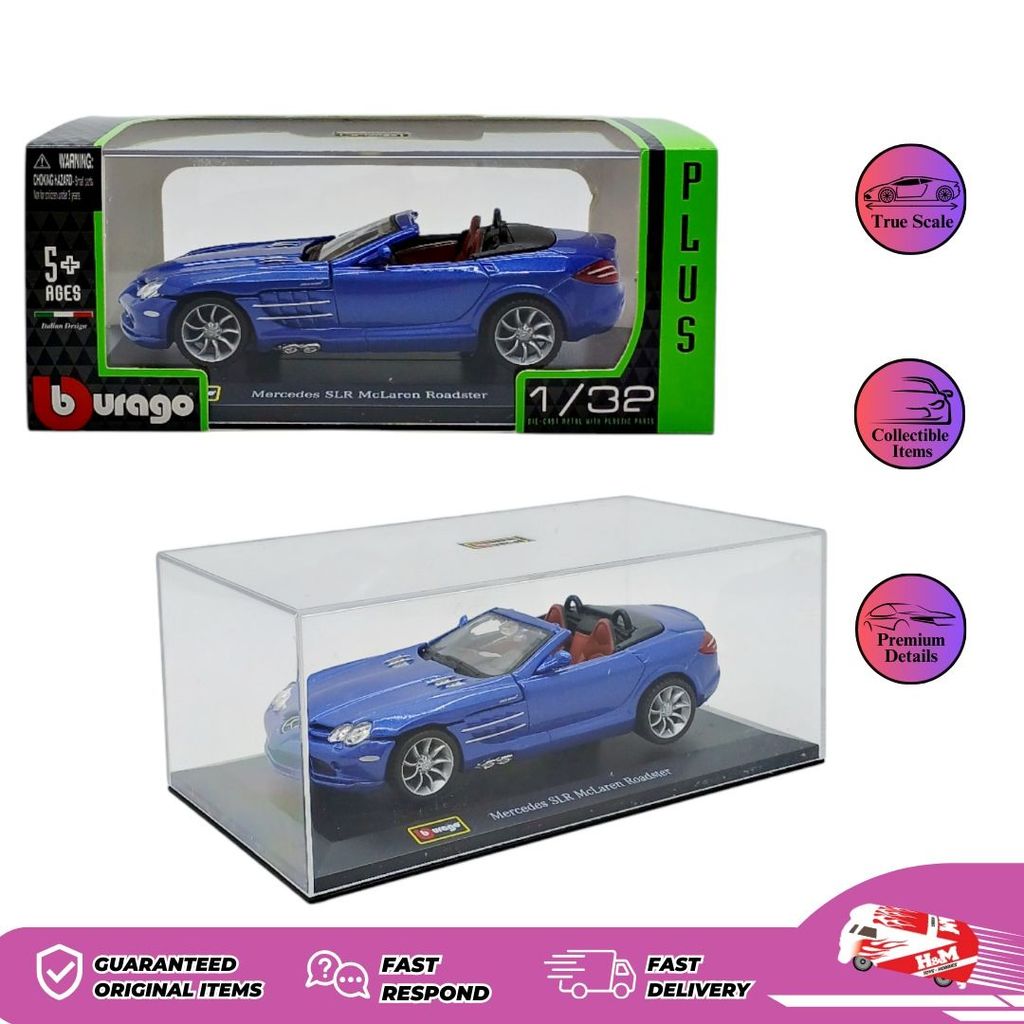 Burago 1/32 Mercedes SLR Mclaren Roadster Biru