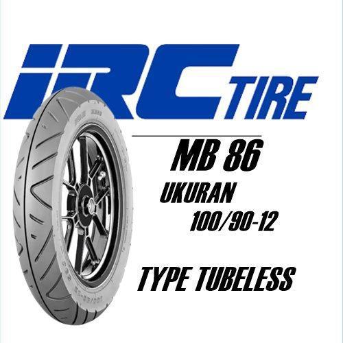 BAN LUAR IRC DEPAN 100/90-12 MB86 DAN BAN BELAKANG 110/90-12  ECOTRAX  Ring 12 Tubbeless Tubbles Ban