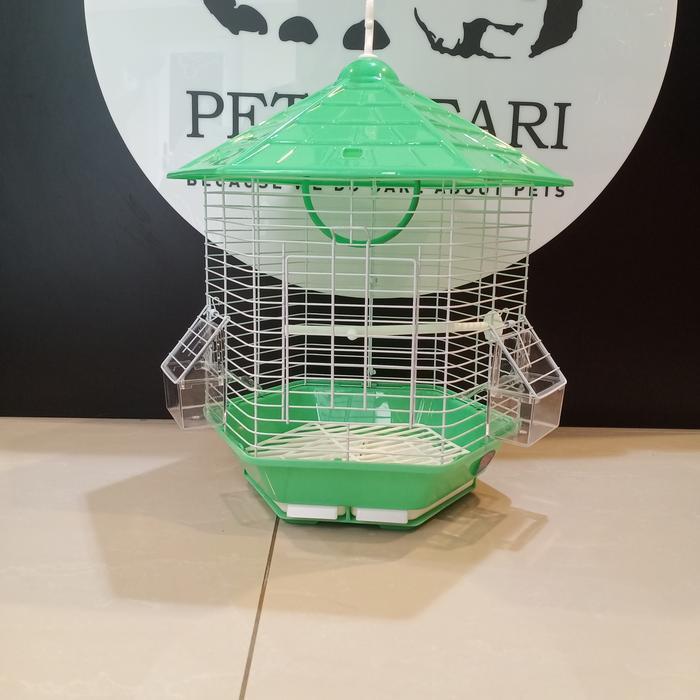 Kandang Burung Love Bird & Burung Kecil Dayang 320 Variants - Hijau by Happypaws id