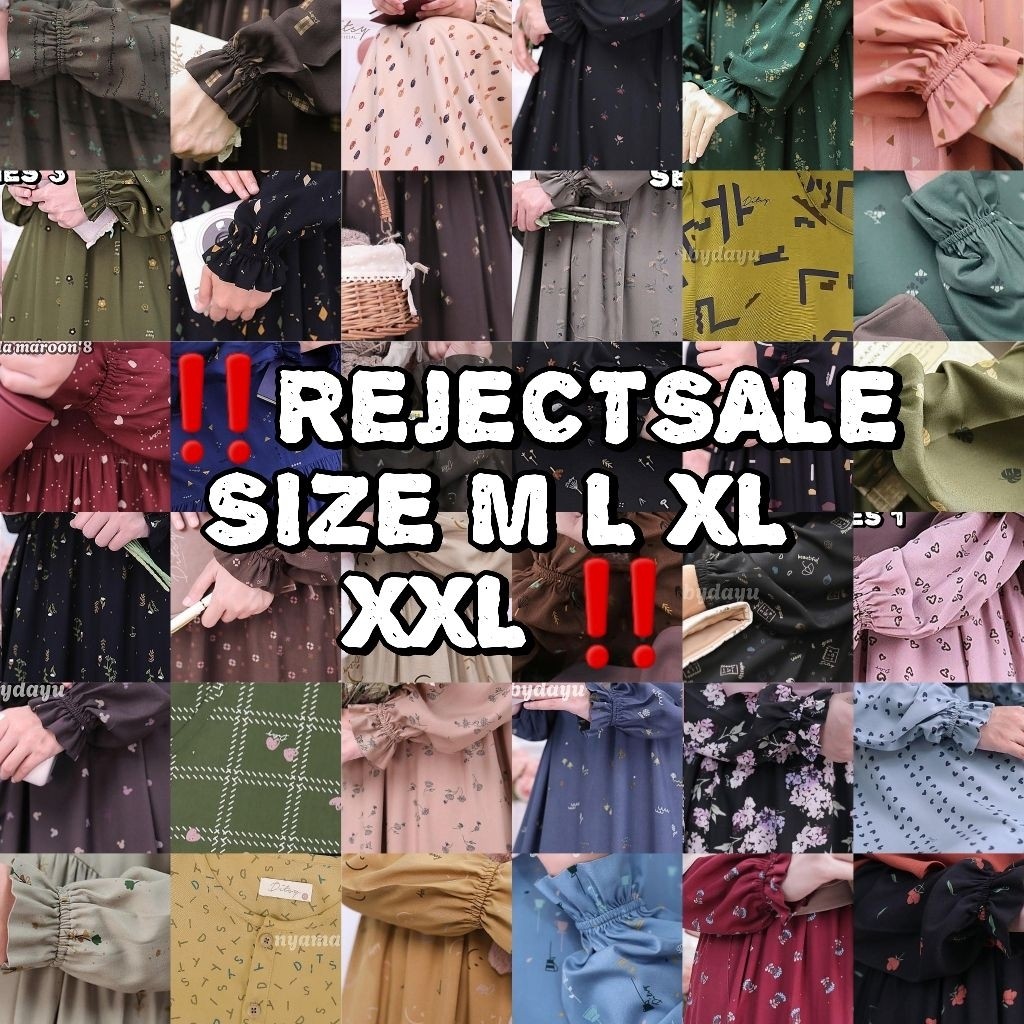 PROMO AKHIR TAHUN DITSY REJECT OKTOBER SIZE M L XL XXL Clyde, Esmarie, Anea, Cavel, Eira, Emaya, Kit