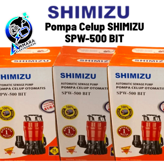 Pompa Celup Air Kotor Shimizu SPW 500 Bit Autometic Submersible Pump 2inch