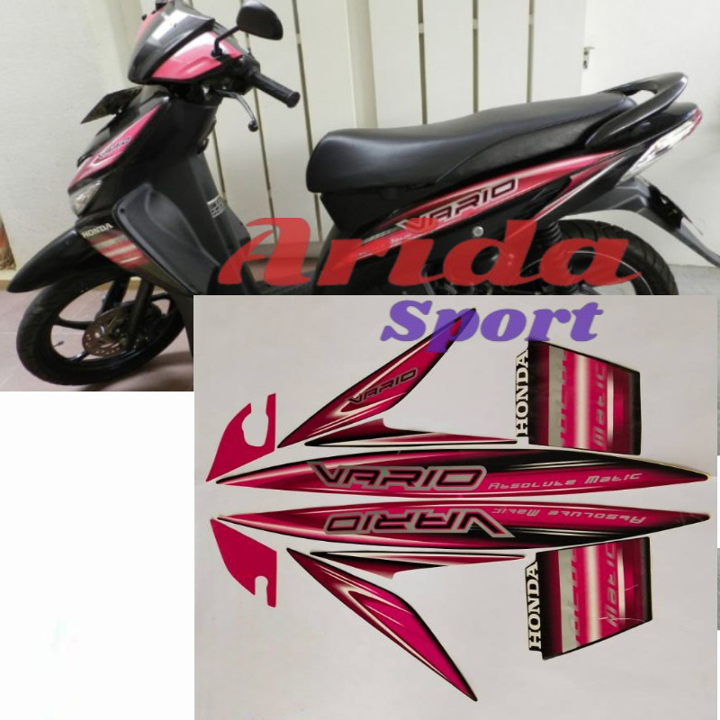 striping vario 110 stiker honda vario karbu 110 cw 2007 2008 hitam pink
