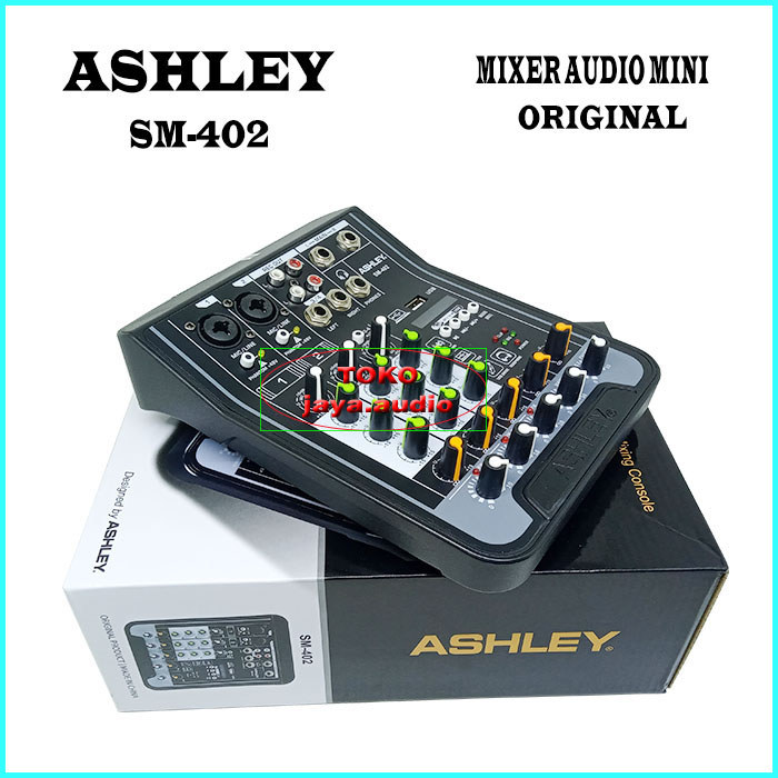 NEW MIXER AUDIO MINI ASHLEY  4 CHANEL ASHLEY SM-402 ORIGINAL Ashley Bluetootth USB Mixer Audio Mini 