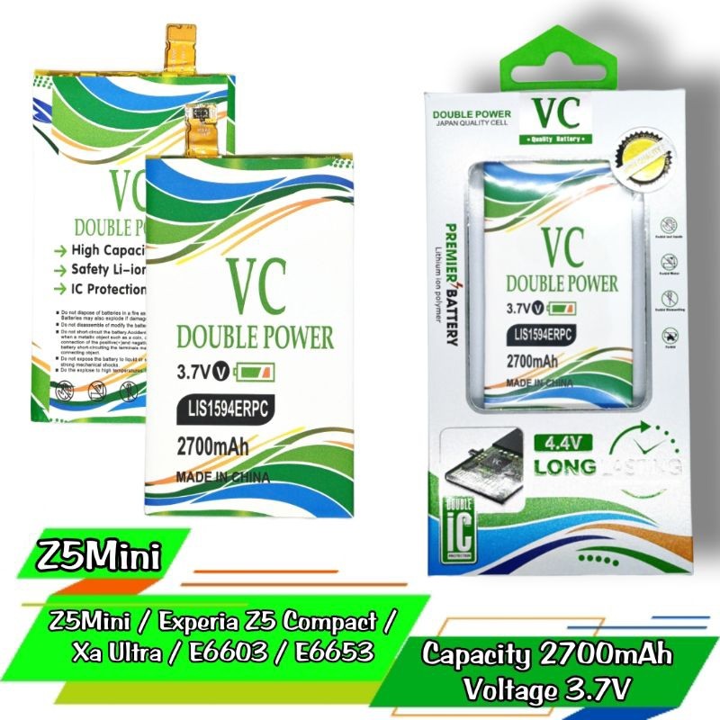 COD Baterai VC Double Power LIS1594ERPC / SO-02J / Z5 MINI / Xperia Z5 compact / SO 02J / X COMPACT 