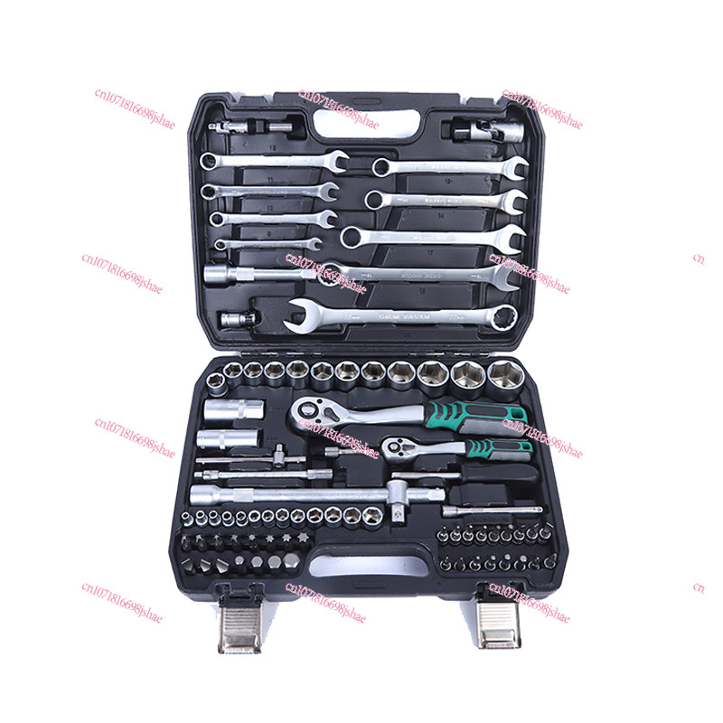 82PCS Car Toolbox Set Car Tool Sleeve Ratet Wren Set Car Hand Tool Set