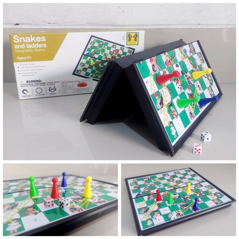 Rumi Project Mainan Ular Tangga Magnet Edukasi - Snake Ladders Board Family Game Koleksi Anak Laki P