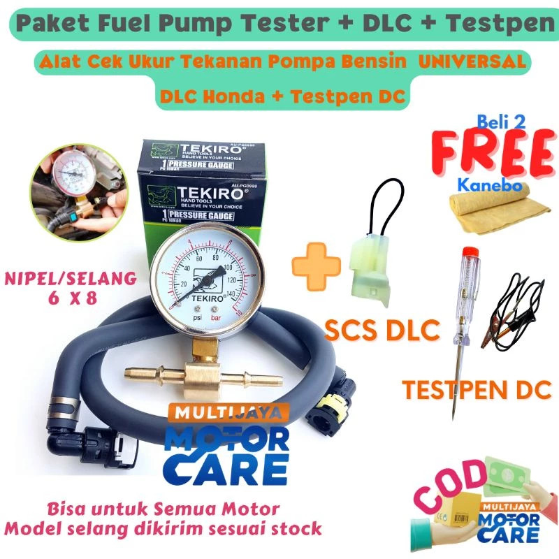 UNIVERSAL Paket Fuel Pump Tester Tekiro + DLC Honda + Testpen FPG